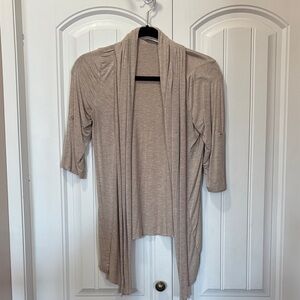 Ricki's Light Tan Draped Cardigan
